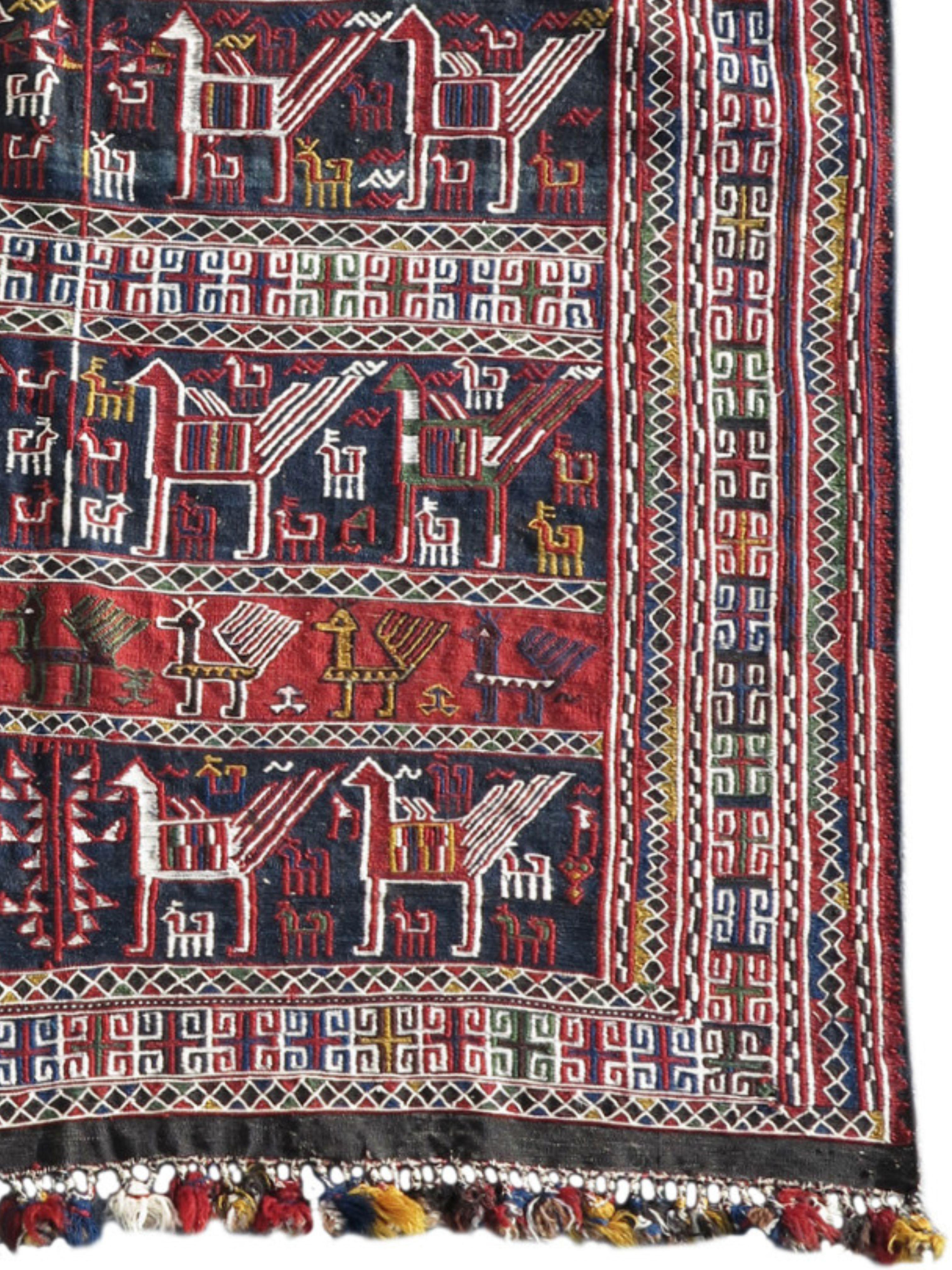 Shahsevan Pferdedecke, um 1900 (Persisch) im Angebot