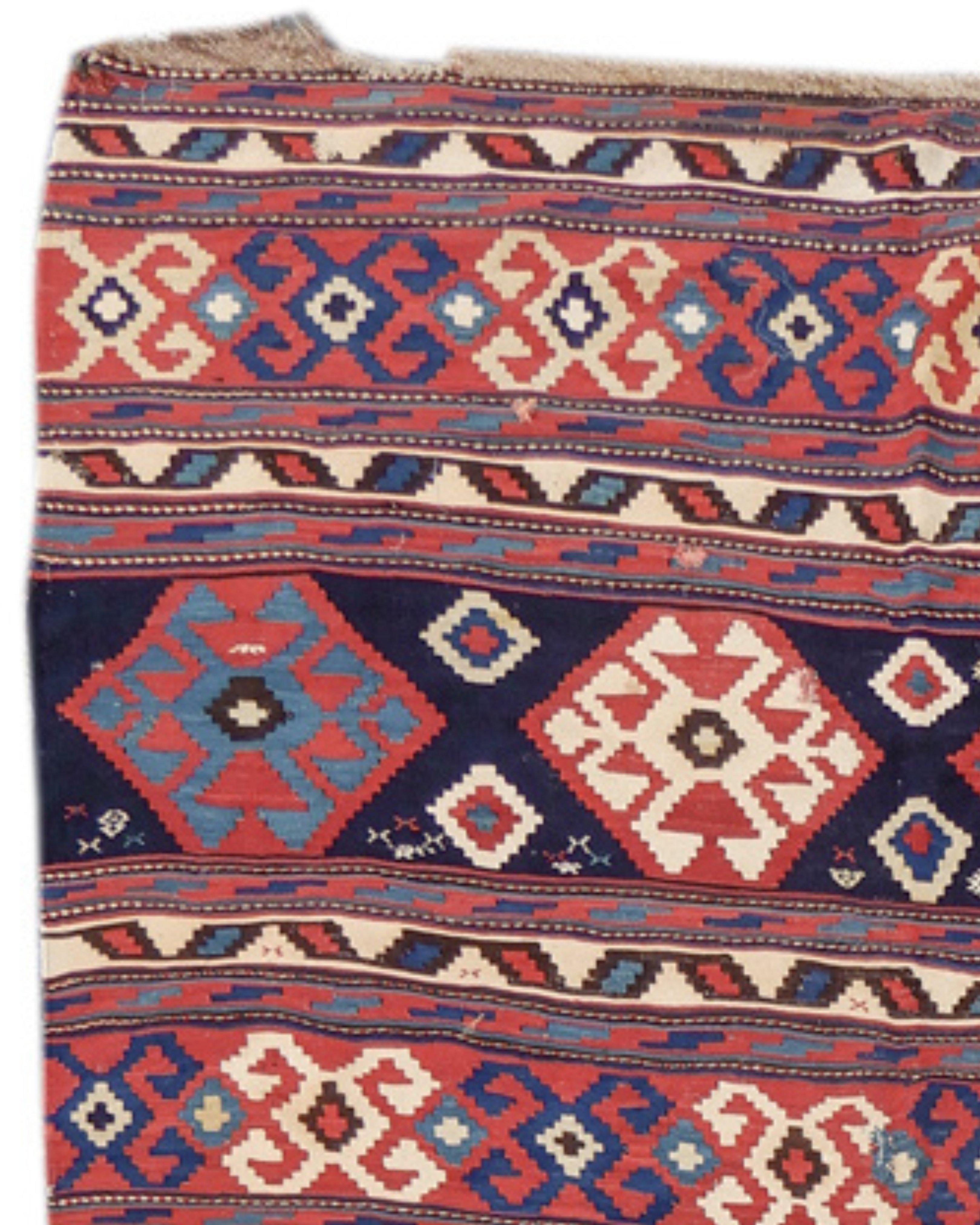 Caucasian Shahsevan Kilim Rug, Late 19th Century For Sale