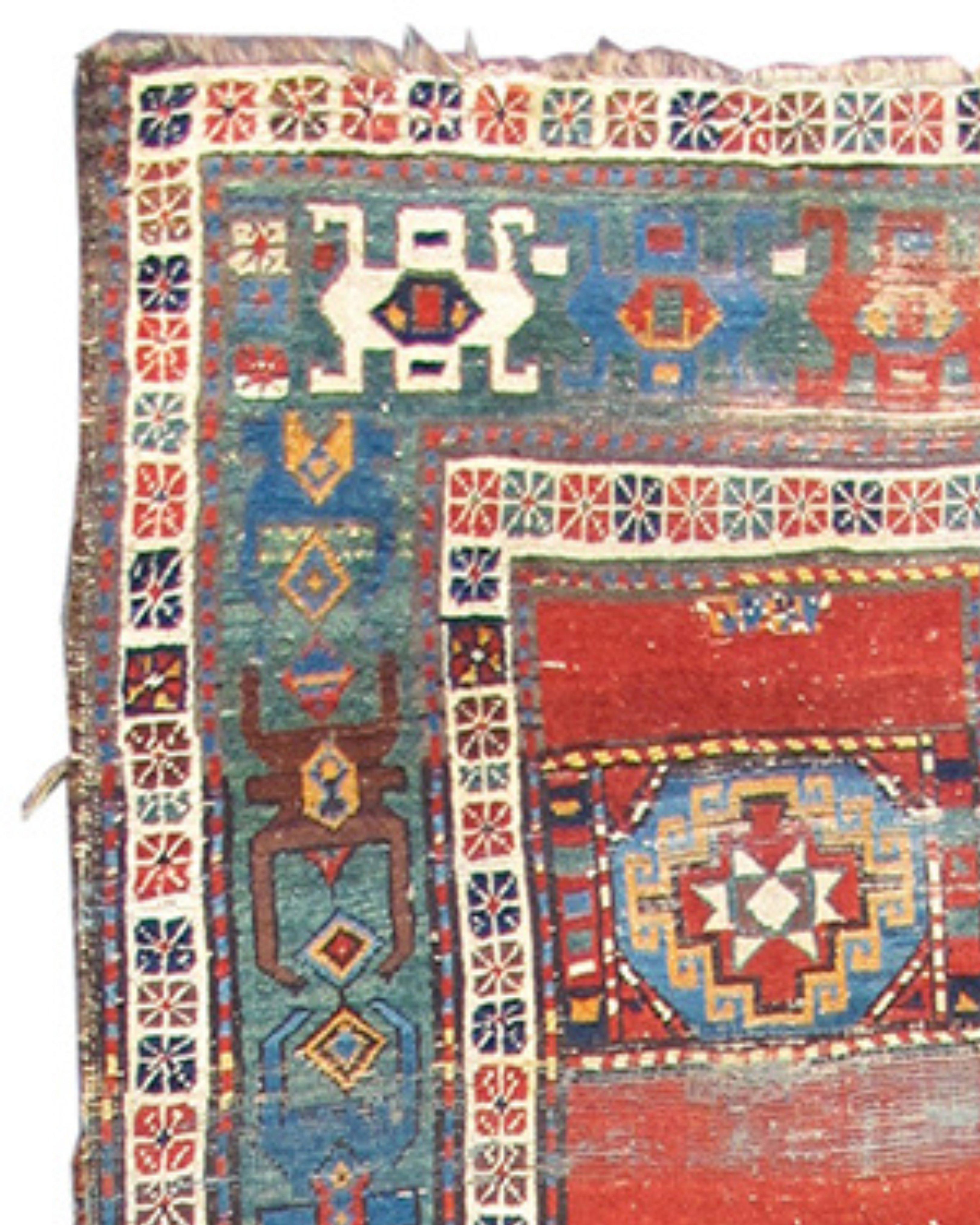 Antique Worn Caucasian Shahsevan Long Rug, 19th Century

Additional information:
Dimensions: 3'4