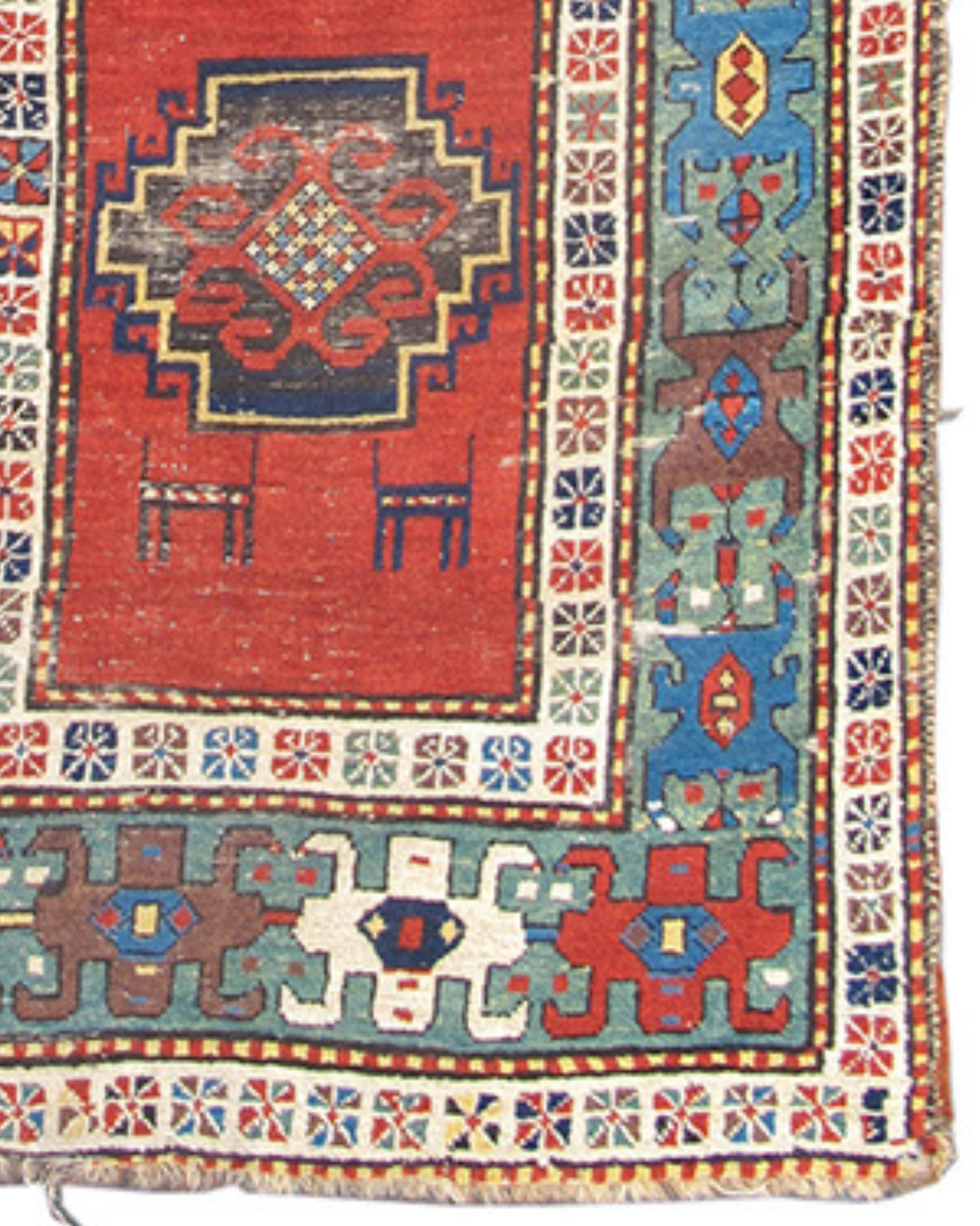 Hand-Knotted Antique Shahsevan Long Rug, 19th Century For Sale