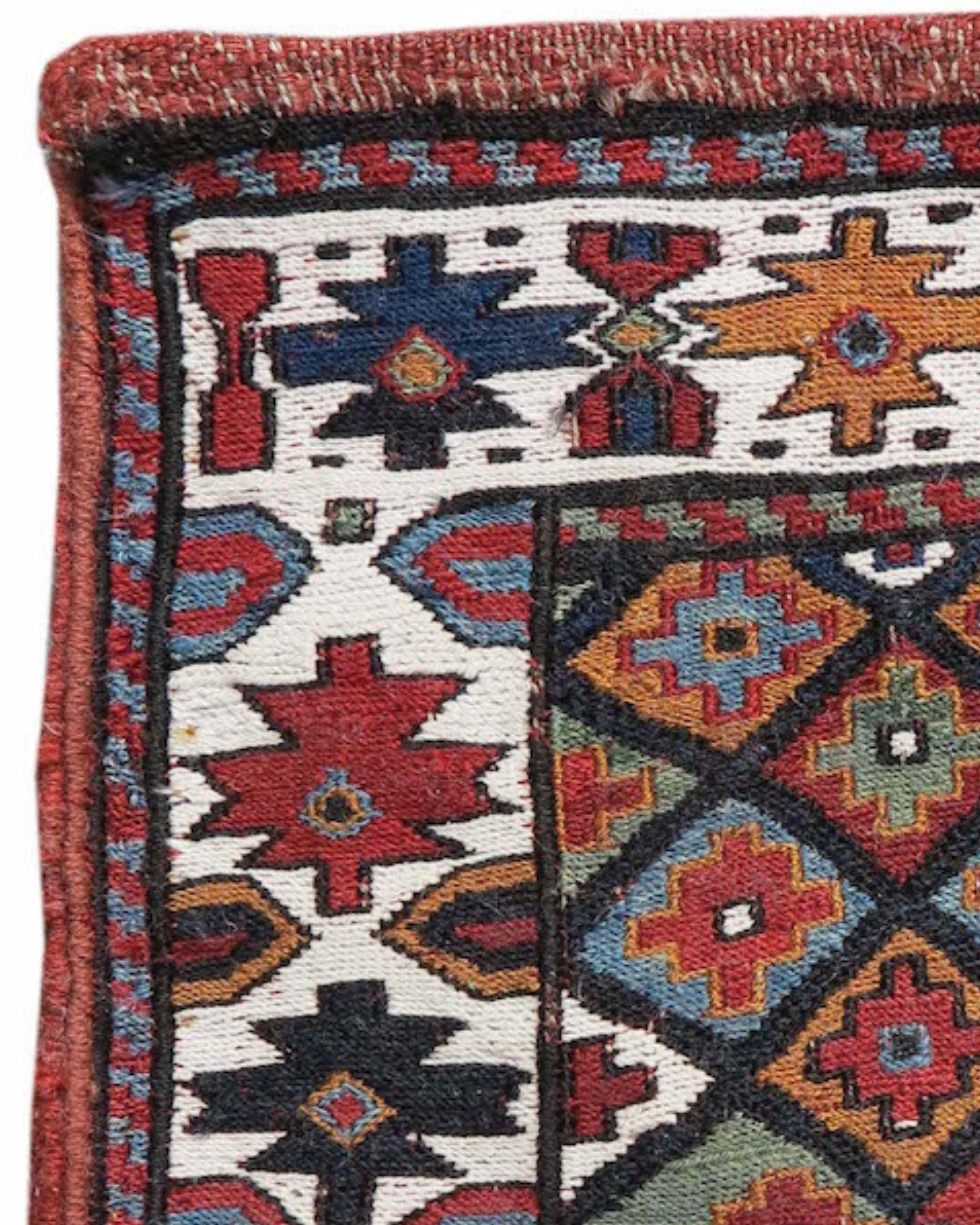 Shahsevan Sumak Chanteh-Teppich, spätes 19. Jahrhundert (Kaukasisch) im Angebot