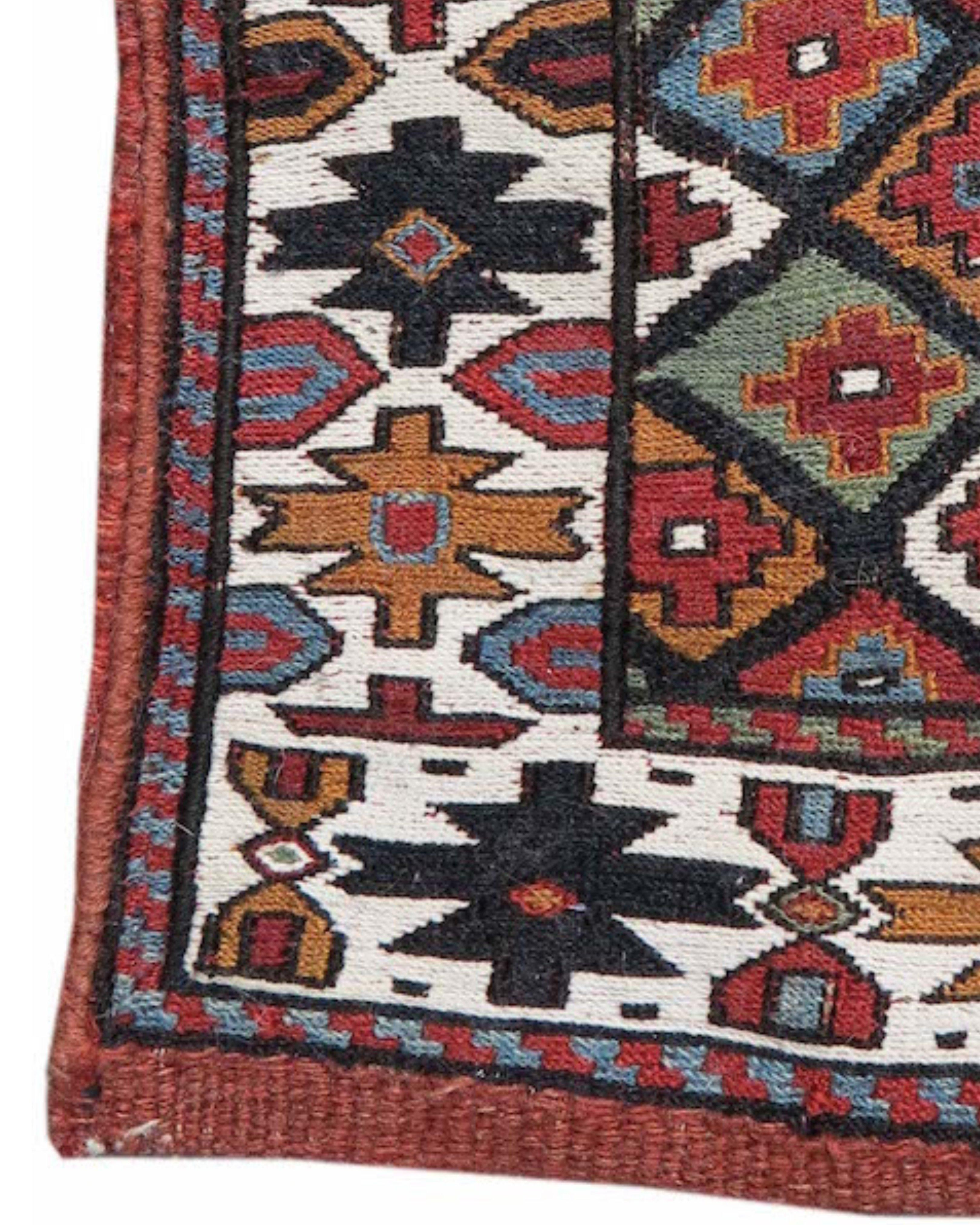 Hand-Knotted Shahsevan Sumak Chanteh Rug, Late 19th century For Sale