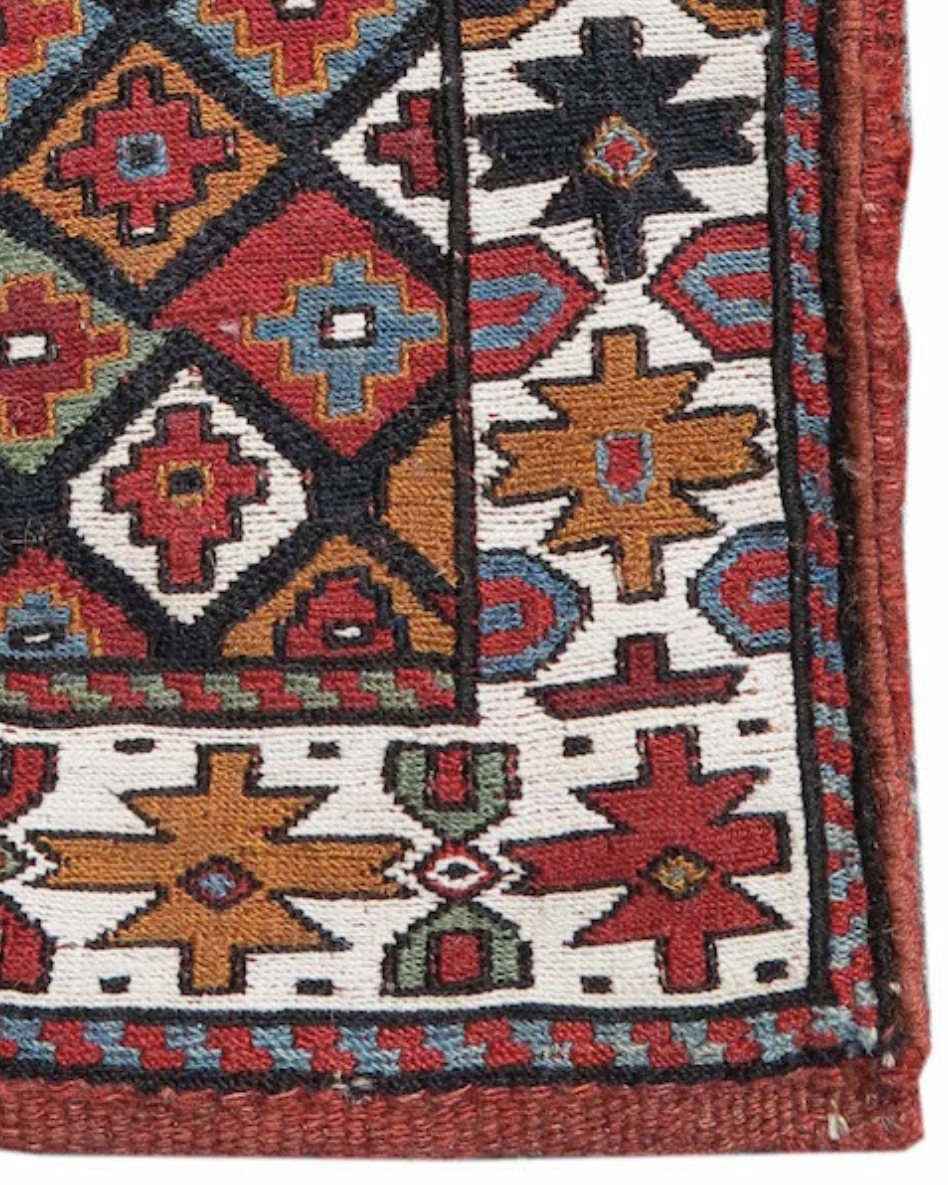 Shahsevan Sumak Chanteh Rug, Late 19th century In Excellent Condition For Sale In San Francisco, CA