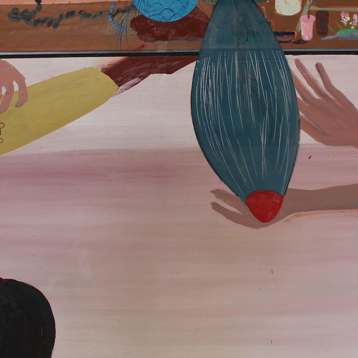 Shai Azoulay, Beneath the Surface, 201huile sur toile 160 x 120 cm (63 x 47 pouces) en vente 1