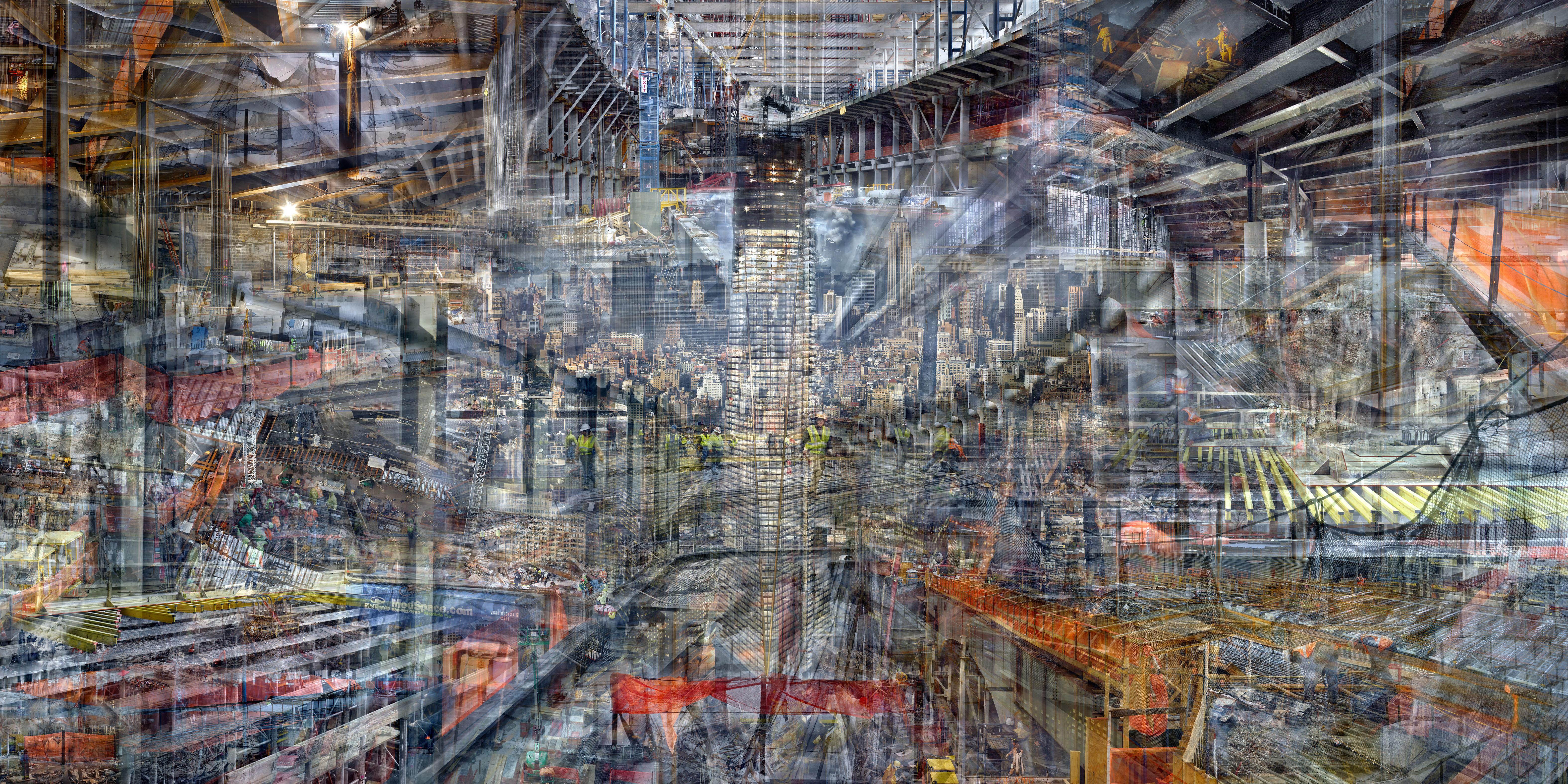 Shai Kremer Abstract Photograph – W.T.C: Konkrete Zusammenfassung#10  (panorama)
