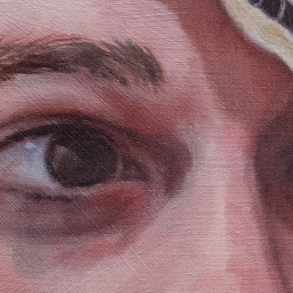 Ésta es una obra de arte original al óleo sobre panel de madera, 