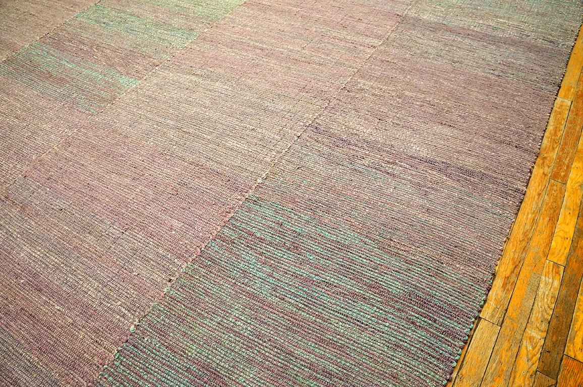 Contemporary Handwoven Wool Shaker Style Flat Weave Carpet (10'x13'8