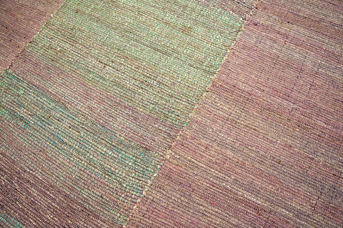 Contemporary Handwoven Wool Shaker Style Flat Weave Carpet (10'x13'8