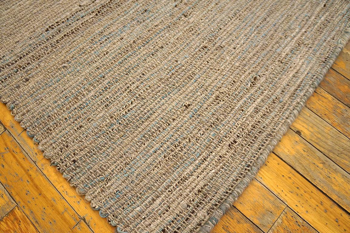 Indian Contemporary Handwoven Wool Shaker Style Flat Weave Carpet  10' 0