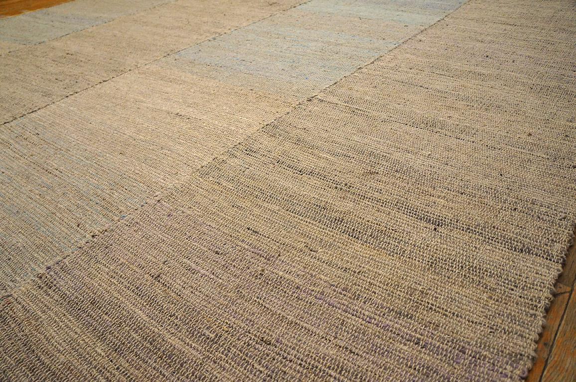 Contemporary Handwoven Wool Shaker Style Flat Weave Carpet ( 10' 2