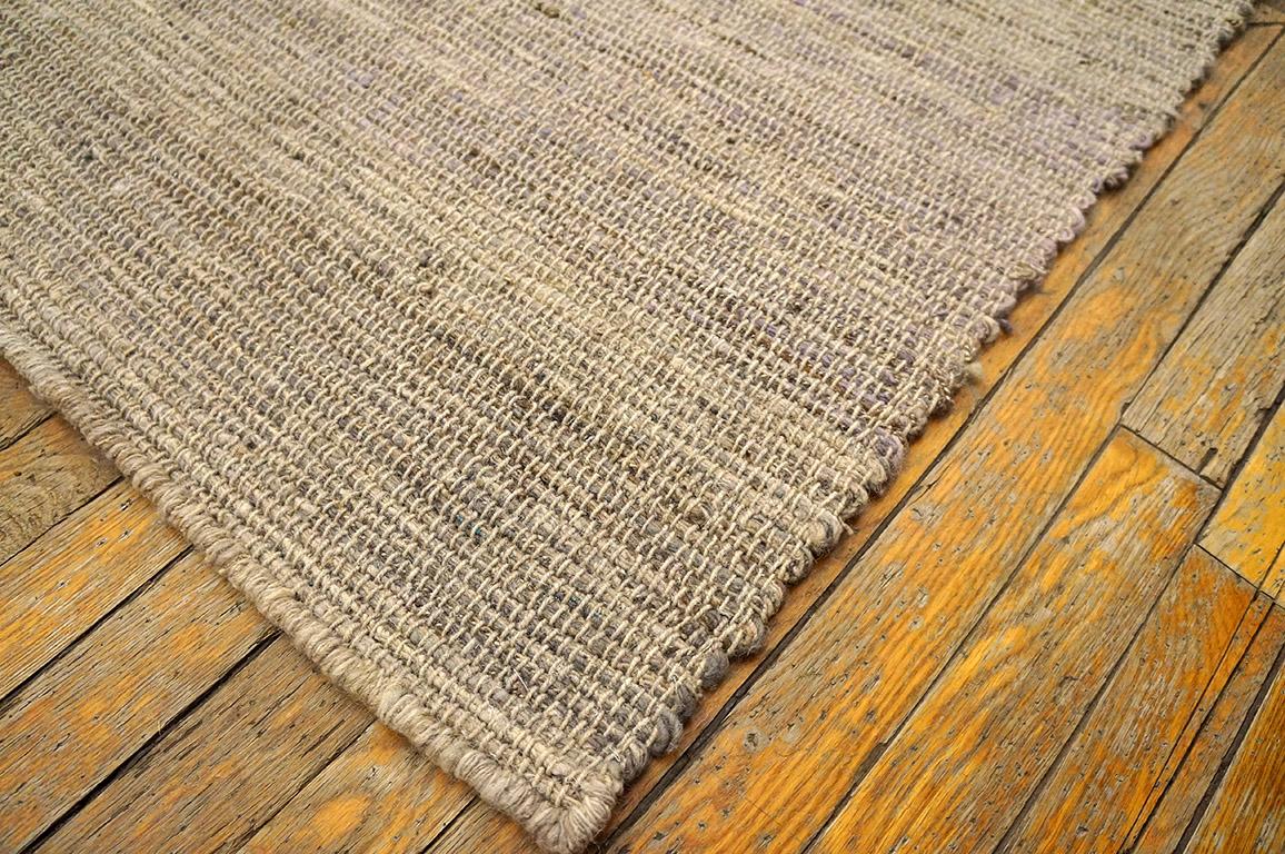 Contemporary Handwoven Wool Shaker Style Flat Weave Carpet 10' 3