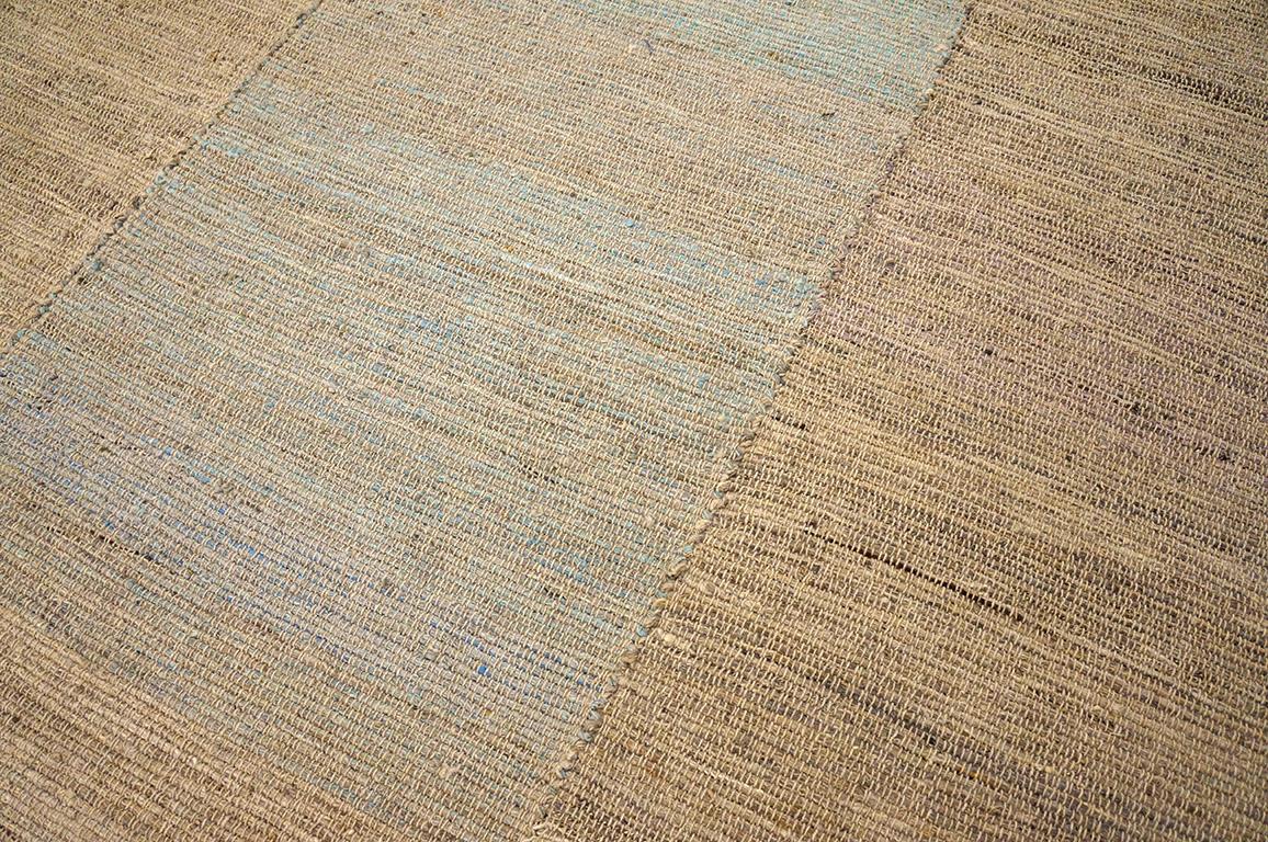 Contemporary Handwoven Wool Shaker Style Flat Weave Carpet 10' 3