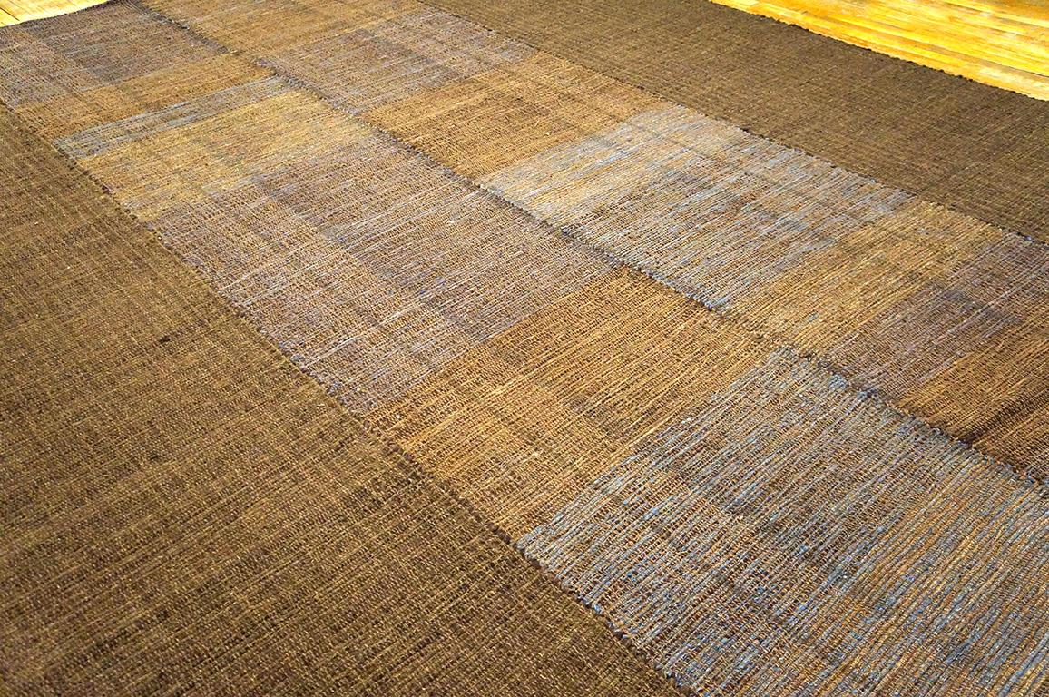 Contemporary Handwoven Wool Shaker Style Flat Weave Carpet (10' 3