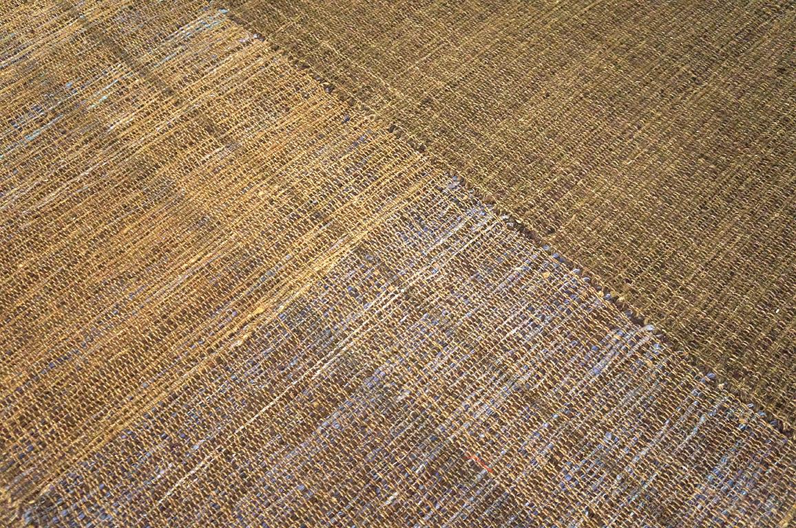 Contemporary Handwoven Wool Shaker Style Flat Weave Carpet (10' 3