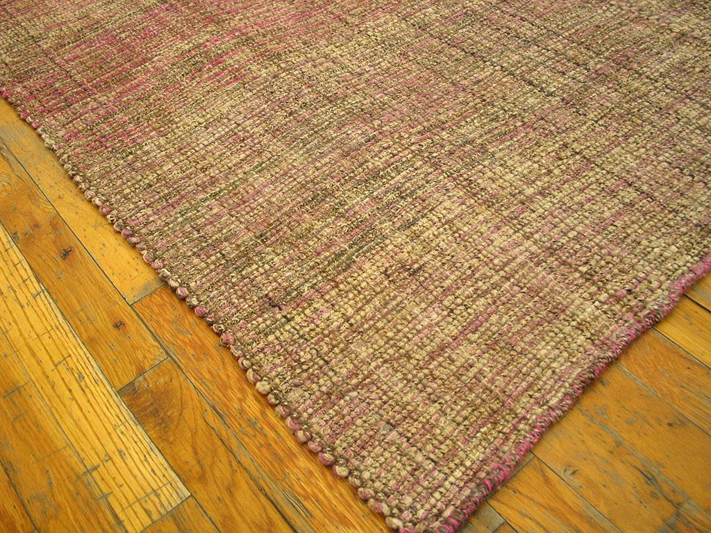 Contemporary Handwoven Wool Shaker Style Flat Weave Carpet 
( 10'6