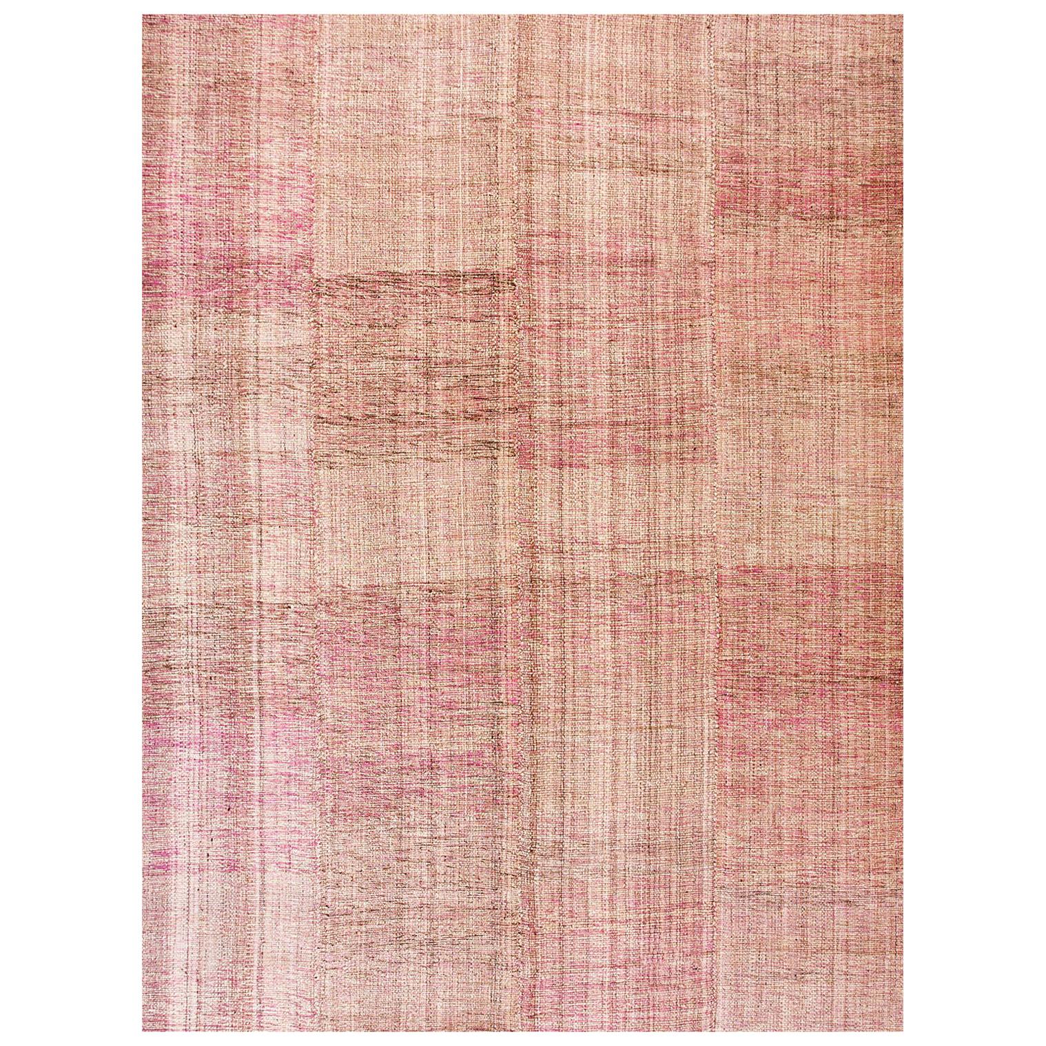 Contemporary Handwoven Wool Shaker Style Flat Weave Carpet ( 10'6" x 14'10" )