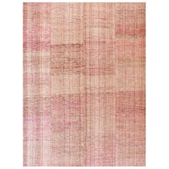 Tapis contemporain en laine tissée à la main de style Shaker à tissage plat (27,56 cm x 35,56 cm)