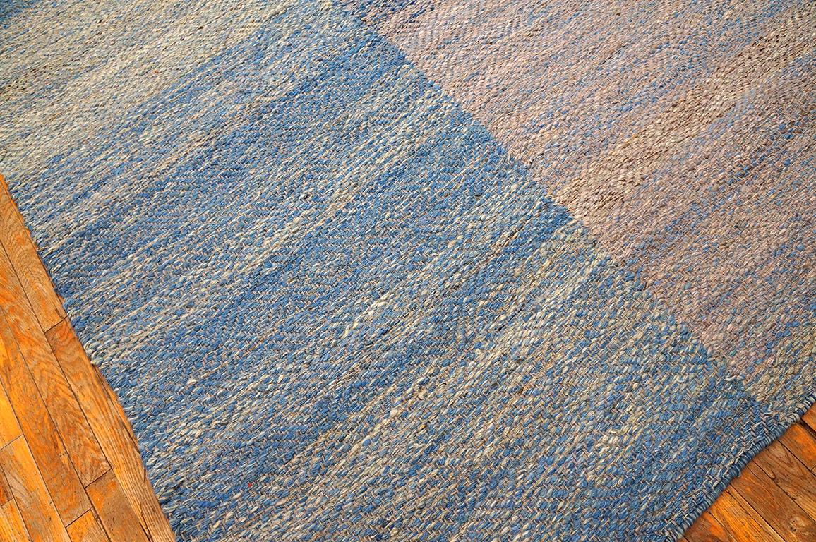Contemporary Handwoven Wool Shaker Style Flat Weave Carpet 8' 11