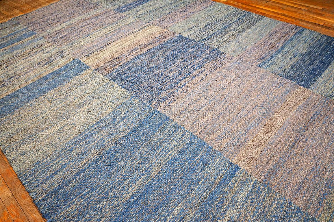 Hand-Woven Contemporary Handwoven Wool Shaker Style Flat Weave Carpet 8' 11