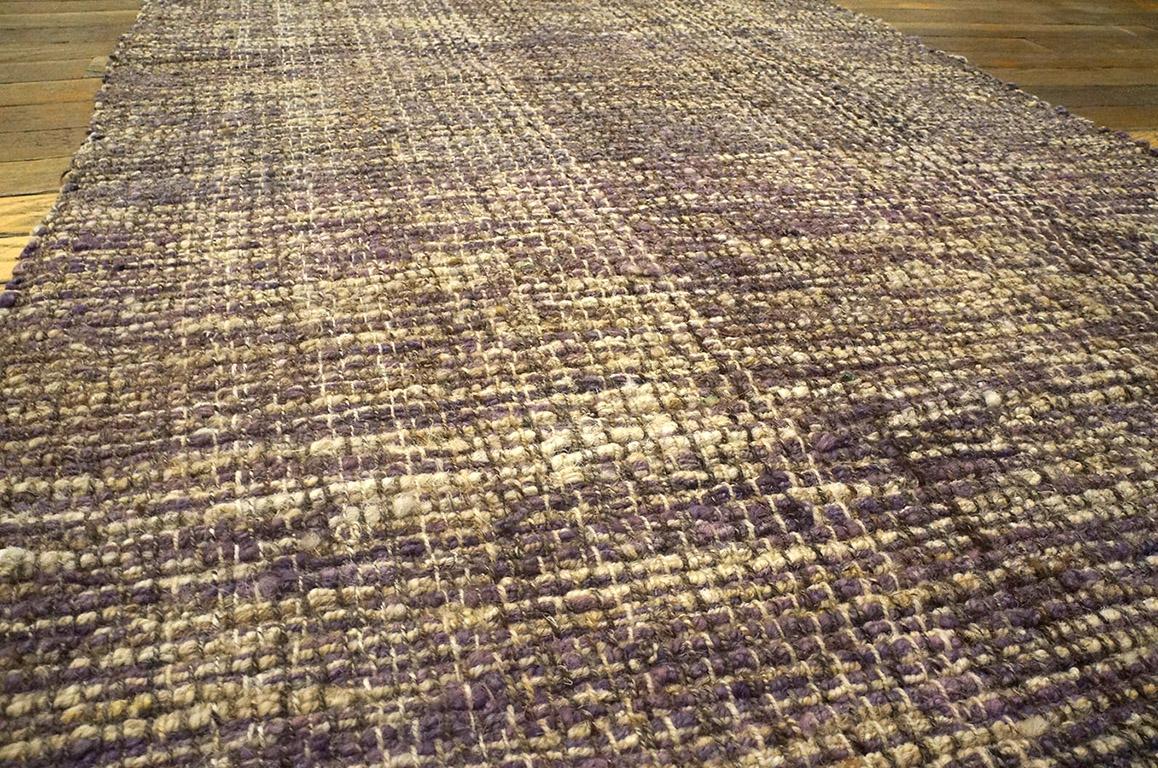 Indian Contemporary Handwoven Wool Shaker Style Flat Weave Carpet 8' 3