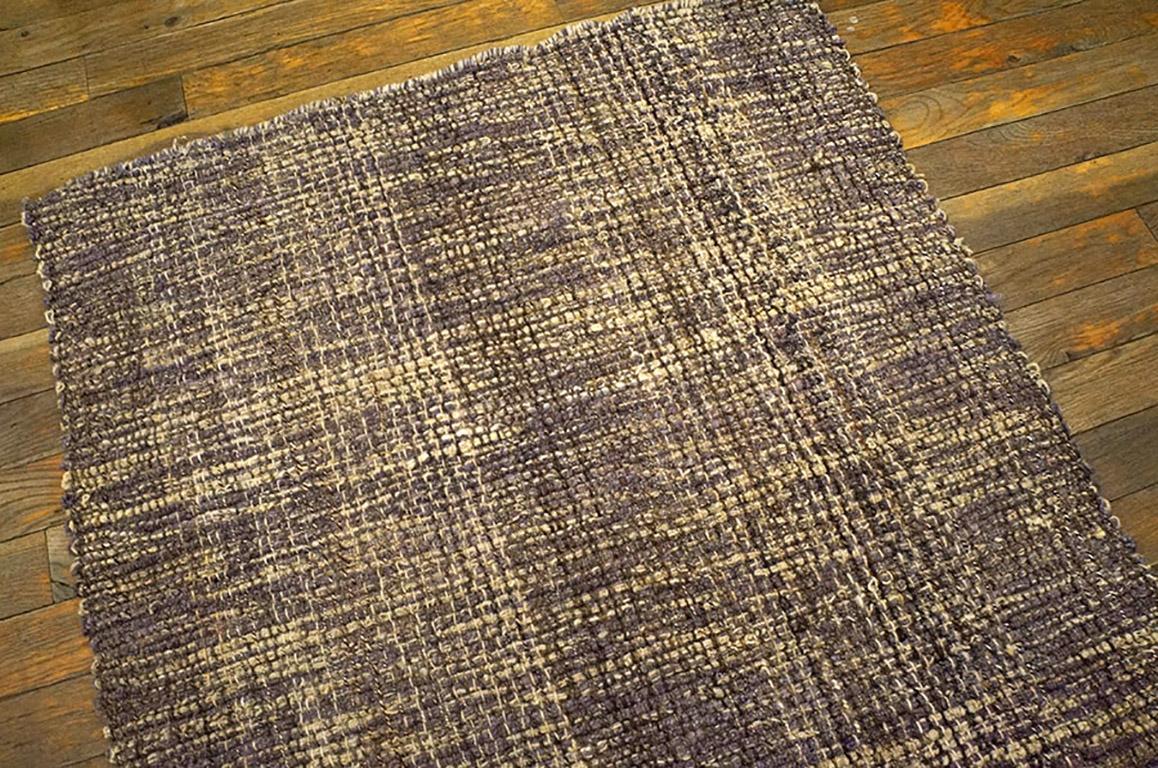 Hand-Woven Contemporary Handwoven Wool Shaker Style Flat Weave Carpet 8' 3