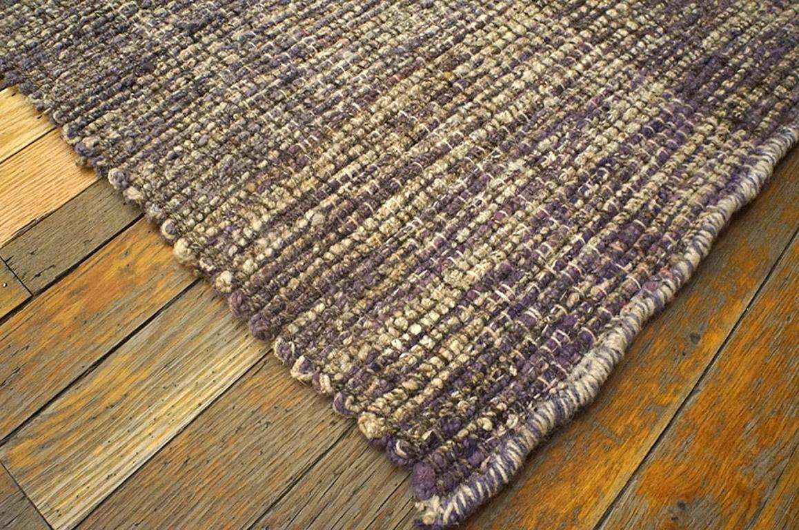 Contemporary Handwoven Wool Shaker Style Flat Weave Carpet 8' 3