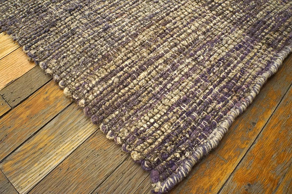 Contemporary Handwoven Wool Shaker Style Flat Weave Carpet 8' 4