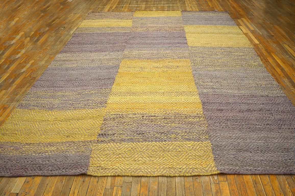 Contemporary Handwoven Wool Shaker Style Flat Weave Carpet 
( 8'9