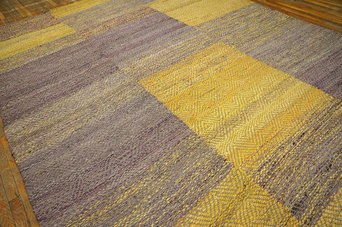 Hand-Woven Contemporary Handwoven Wool Shaker Style Flat Weave Carpet (8'9