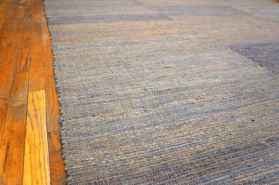 Contemporary Handwoven Wool Shaker Style Flat Weave Carpet 9' 0