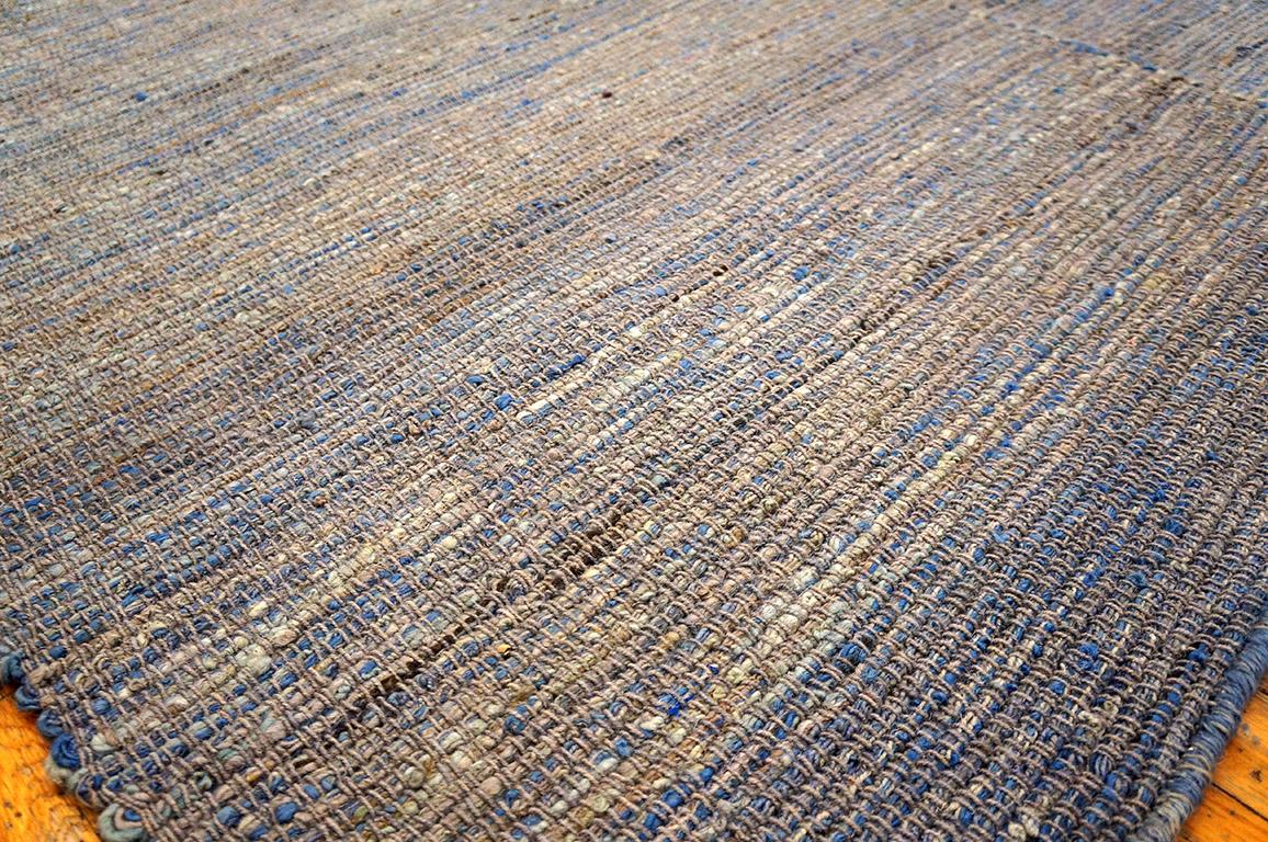 Contemporary Handwoven Wool Shaker Style Flat Weave Carpet 9' 0