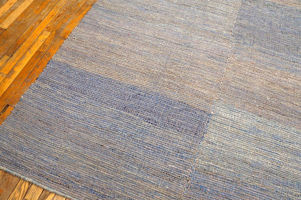 Contemporary Handwoven Wool Shaker Style Flat Weave Carpet 9' 0