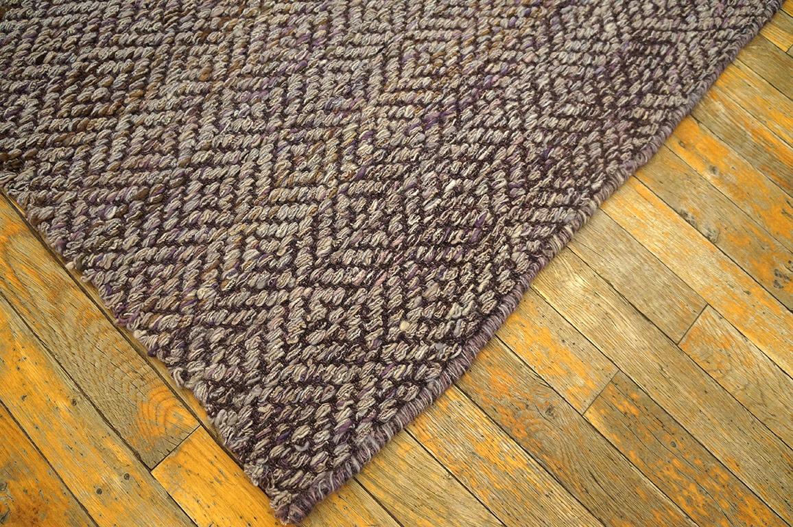 Contemporary Handwoven Wool Shaker Style Flat Weave Carpet 9' 0