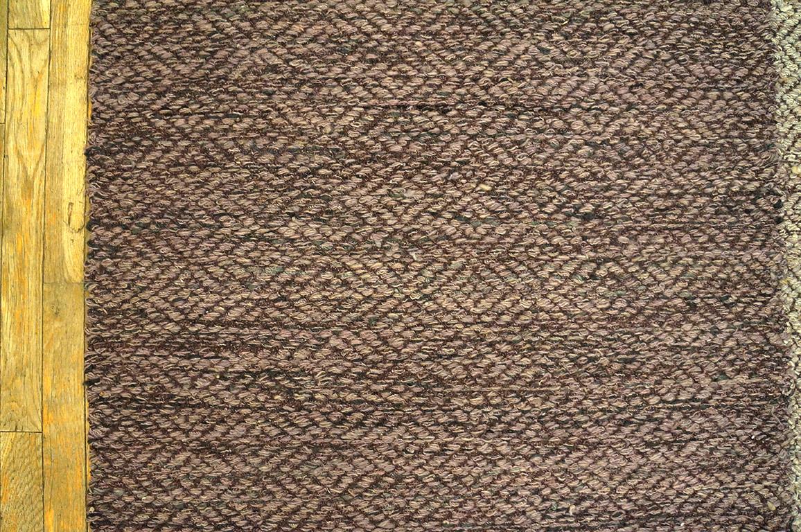 Contemporary Handwoven Wool Shaker Style Flat Weave Carpet 9' 0