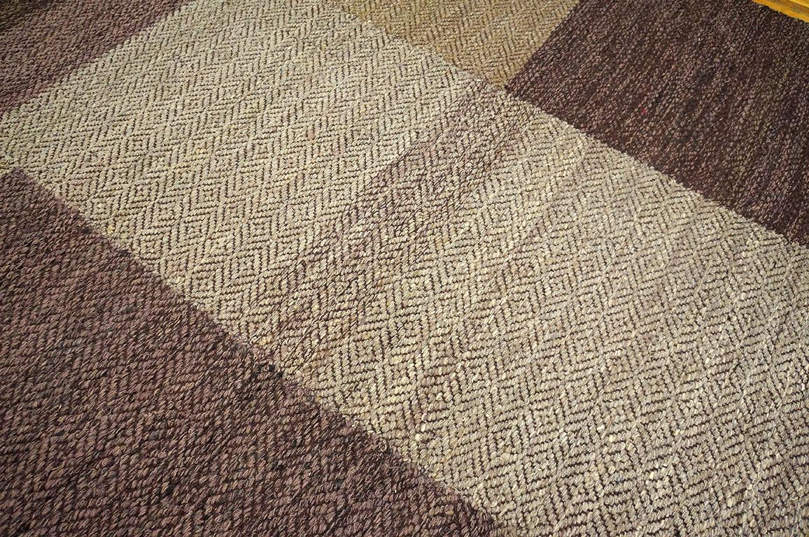 Contemporary Handwoven Wool Shaker Style Flat Weave Carpet 9' 0