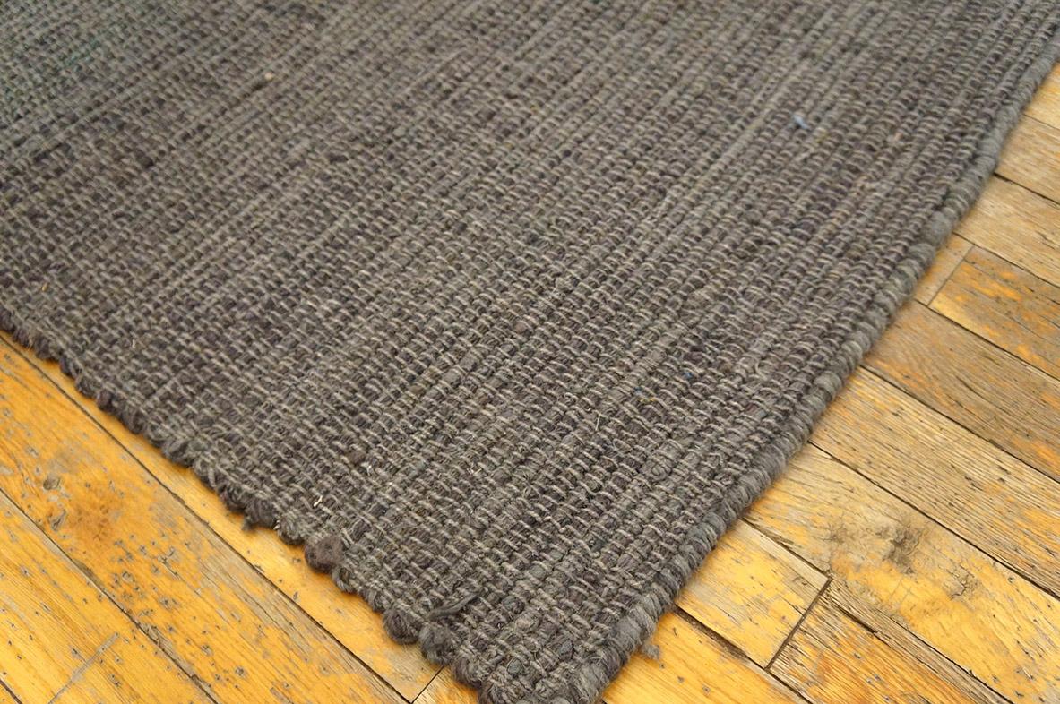 Contemporary Handwoven Wool Shaker Style Flat Weave Carpet 9'0