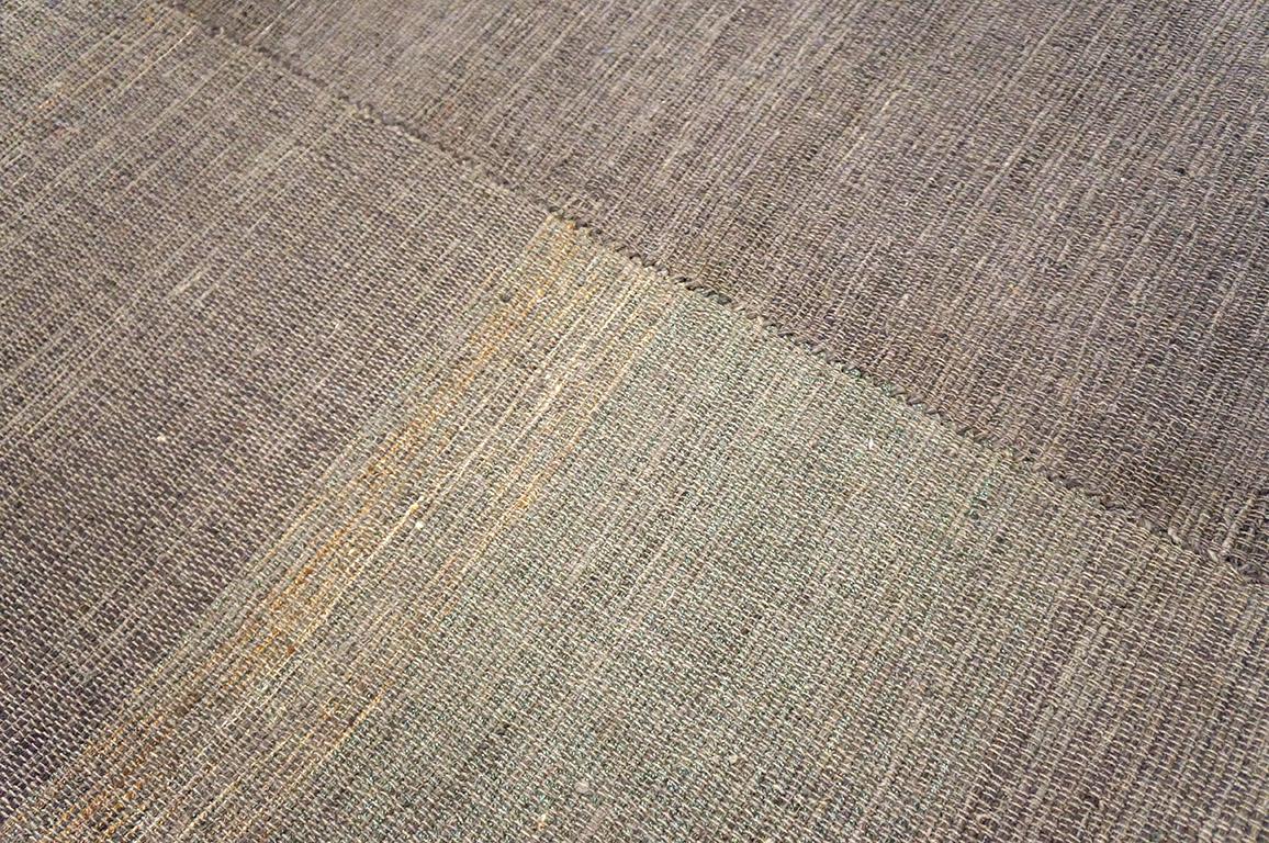 Hand-Woven Contemporary Handwoven Wool Shaker Style Flat Weave Carpet 9' 0