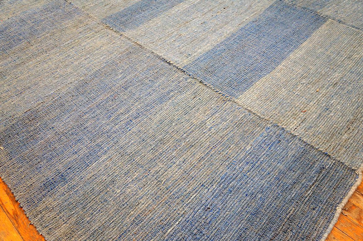 Hand-Woven Contemporary Handwoven Wool Shaker Style Flat Weave Carpet 9' 2