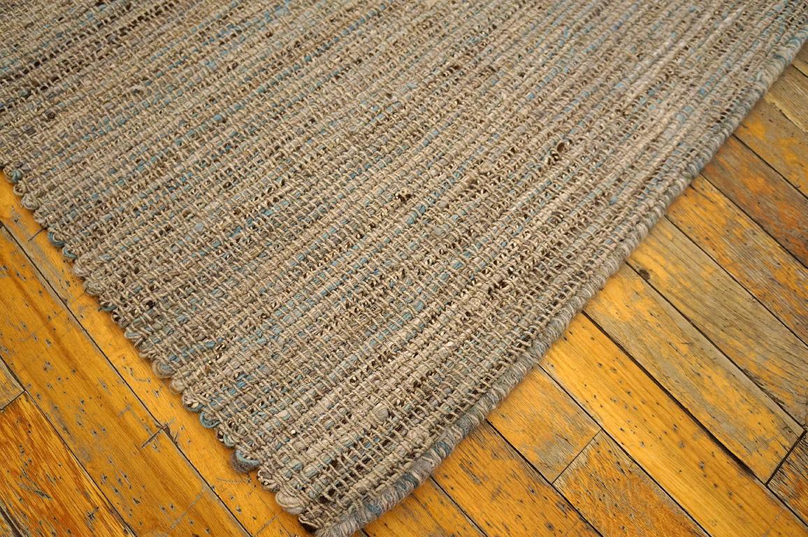 Contemporary Handwoven Wool Shaker Style Flat Weave Carpet 9' 2