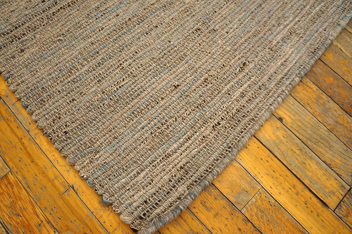 Indian Contemporary Handwoven Wool Shaker Style Flat Weave Carpet 9' 2