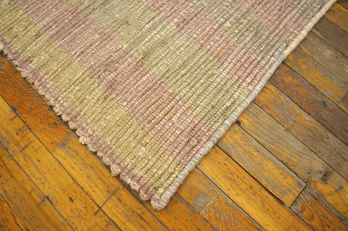 Contemporary Handwoven Wool Shaker Style Flat Weave Carpet 9'3