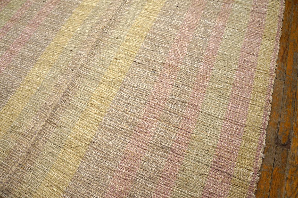 Hand-Woven Contemporary Handwoven Wool Shaker Style Flat Weave Carpet 9' 3