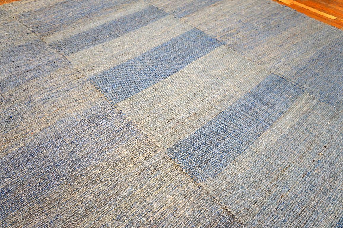 Contemporary Handwoven Wool Shaker Style Flat Weave Carpet 9' 9