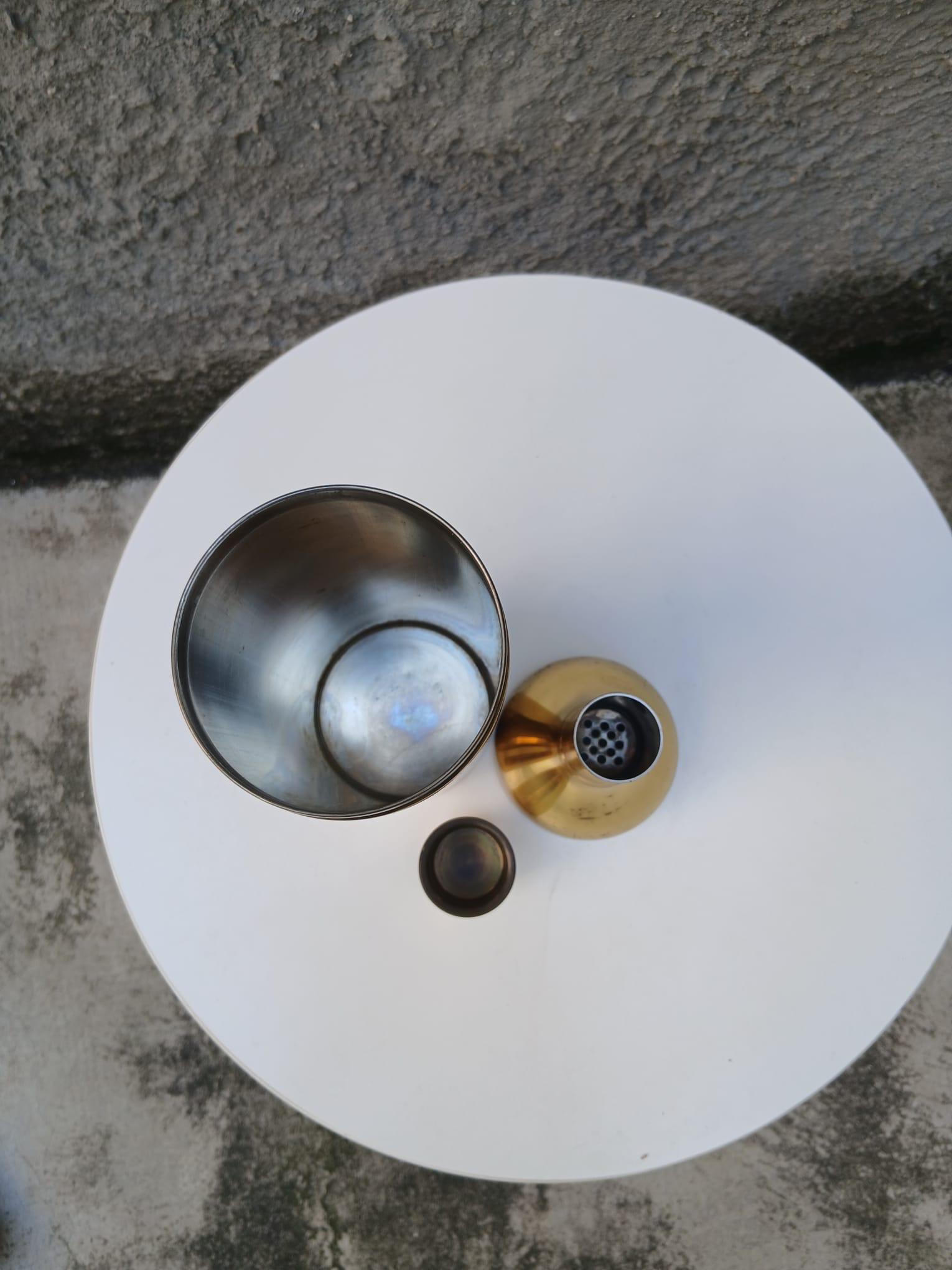 Vergoldeter Stahl-Flaschenbecher - Fratelli P.R.A. - Italien - 1950er Jahre im Angebot 2