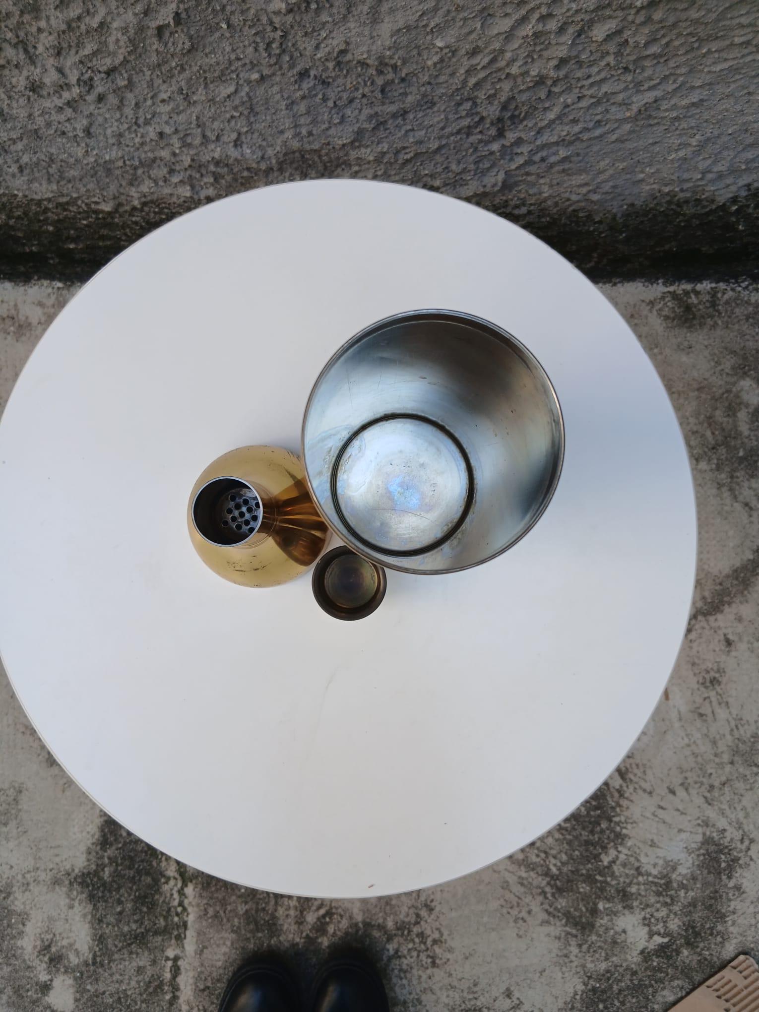 Vergoldeter Stahl-Flaschenbecher - Fratelli P.R.A. - Italien - 1950er Jahre im Angebot 3