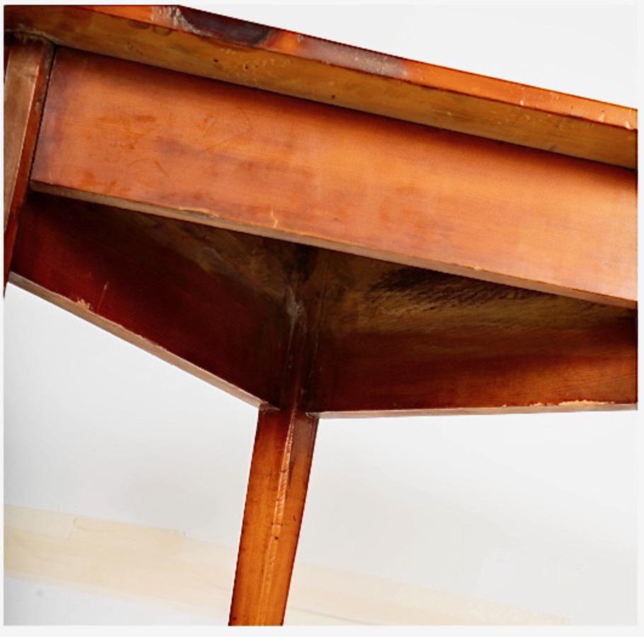 Shaker (Attributed) Pine Demi-Lune Table For Sale 5