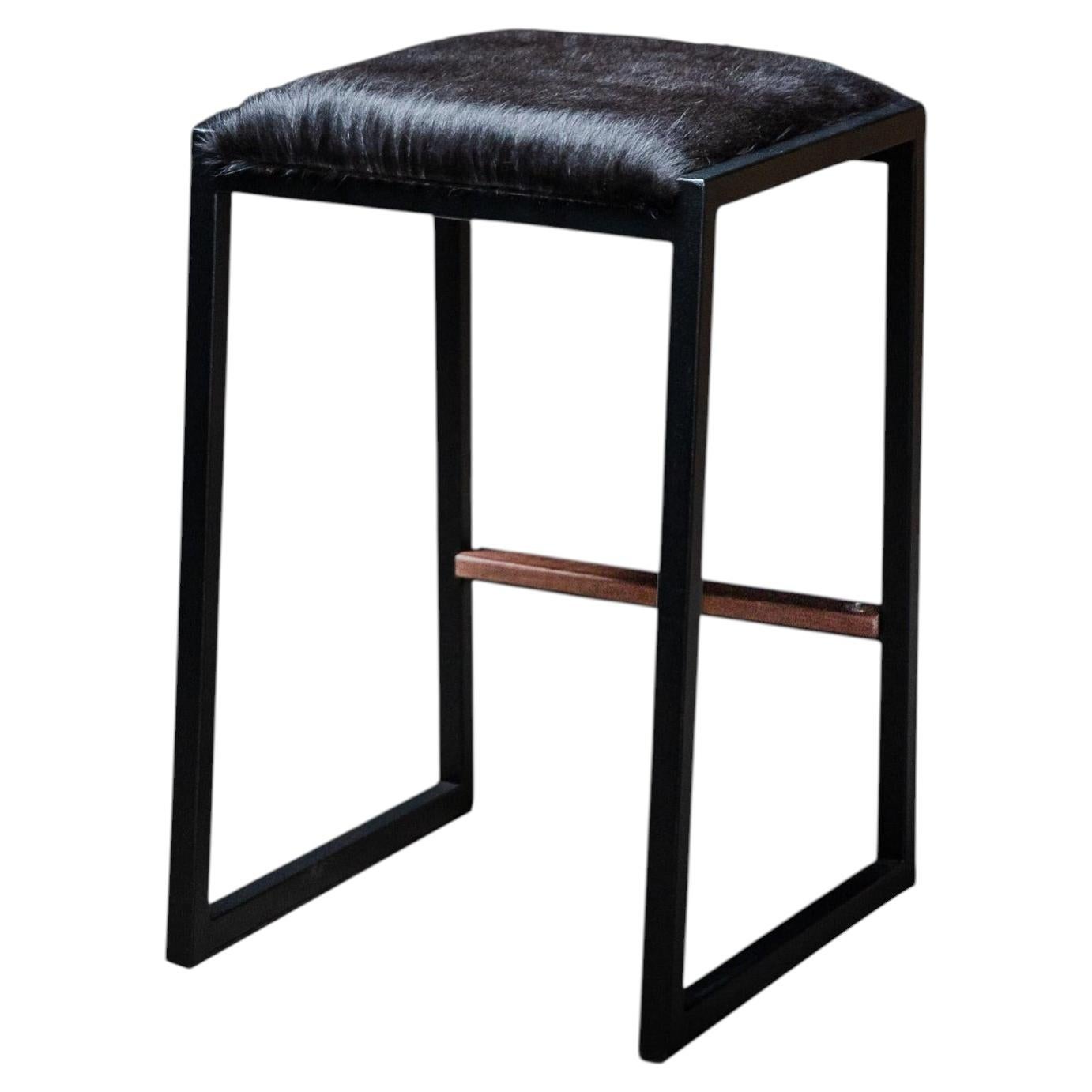 SHAKER Backless Stool by AMBROZIA // COWHIDE For Sale