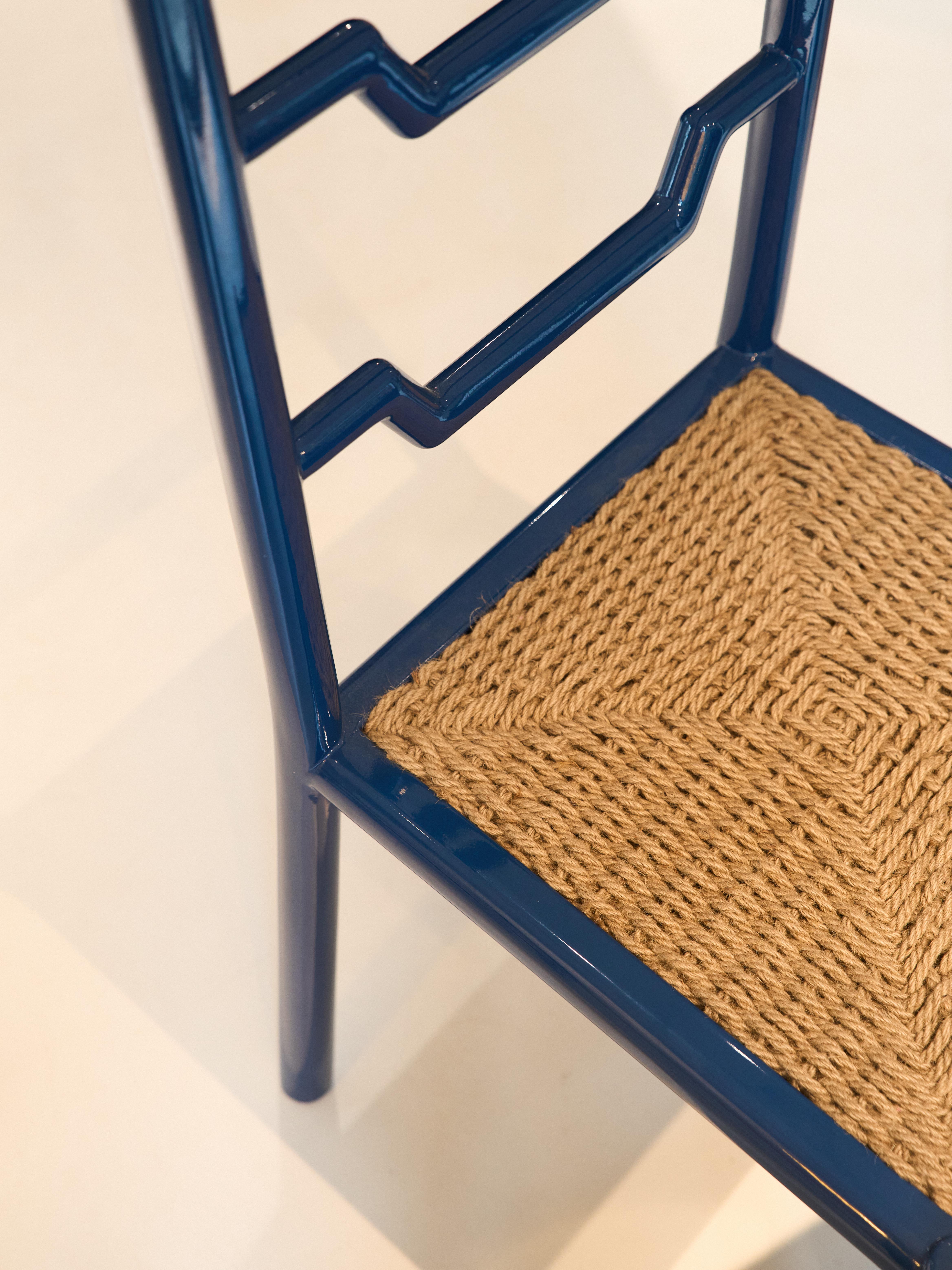 Shaker Stuhl aus lackiertem Massivholz und Hanfseil-Polsterung von Artempo (Holz) im Angebot