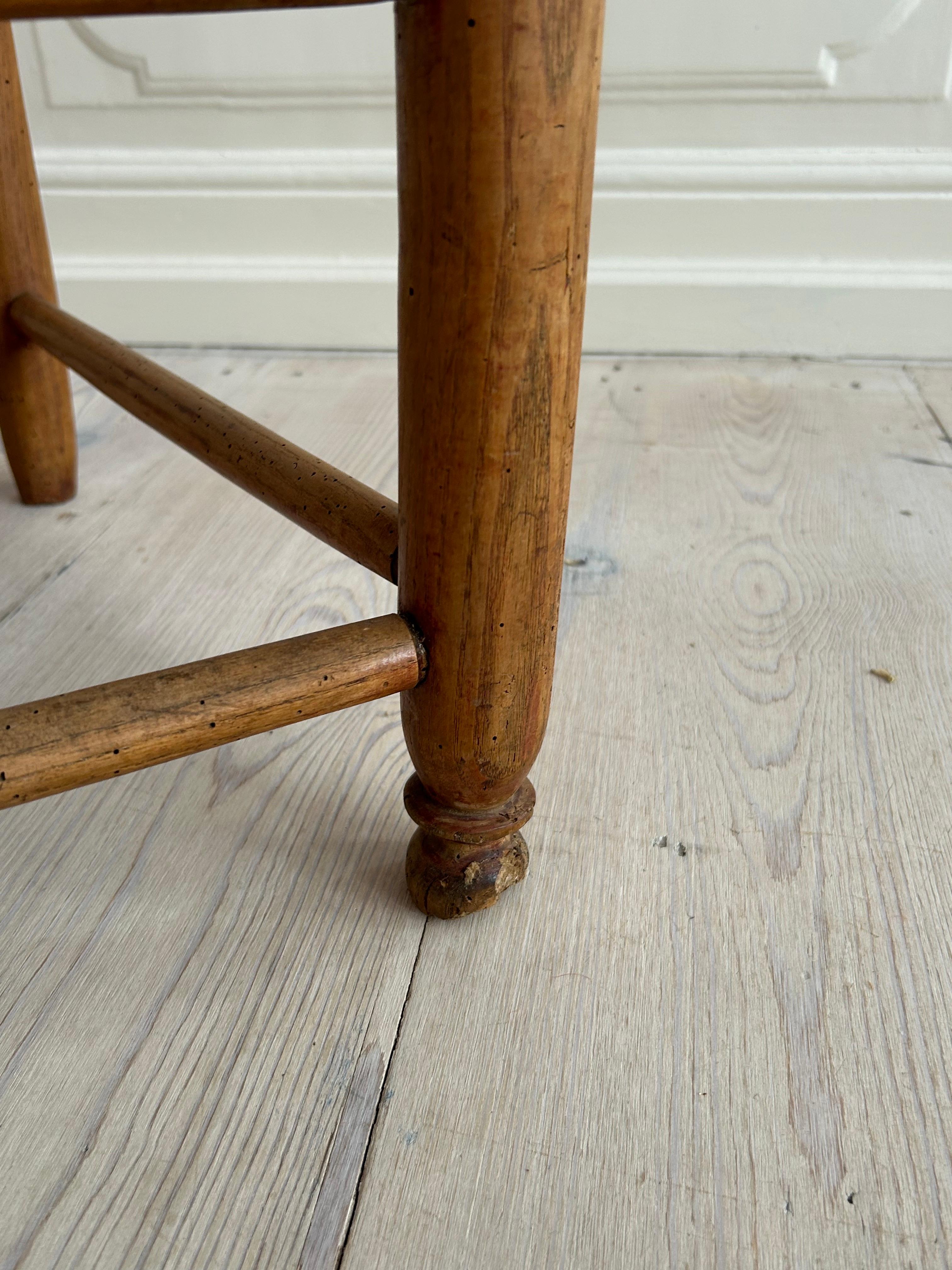 Shaker Chair in Wood with Rush Seat and Elegant Details, Sweden, 19th Century For Sale 7