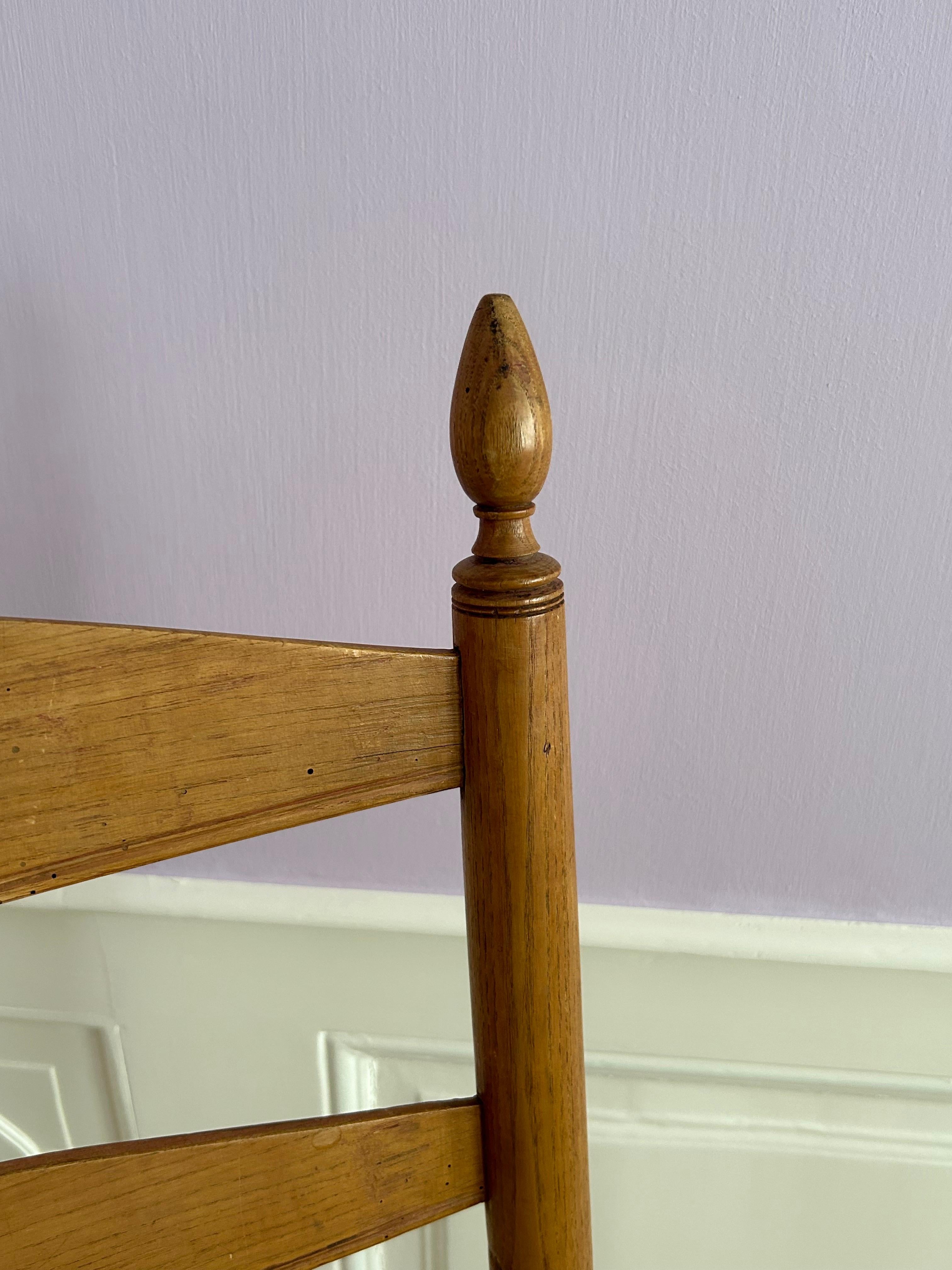 Shaker Chair in Wood with Rush Seat and Elegant Details, Sweden, 19th Century For Sale 2